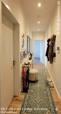 Flur (Einrichtung KI-visualisiert) - 3 Zimmer Etagenwohnung in Chemnitz