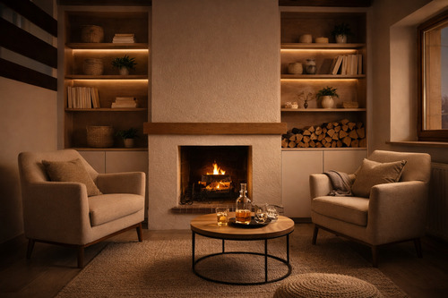 Einrichtungsbeispiel Kaminecke - 