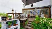 Terrasse vor Party-oder Hobbyraum Gartengeschosswohnung - 