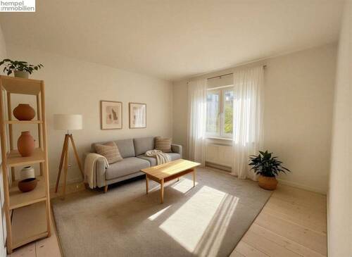 Wohnzimmer - (KI generiert) - Etagenwohnung mit 46,00 m&sup2; in Hamburg zum Kaufen