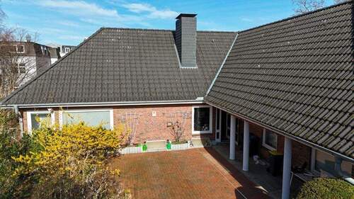 Drohnenbild - Terrasse - 5 Zimmer Einfamilienhaus zum Kaufen in Flensburg