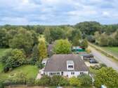 Drohnenansicht West - 6 Zimmer Einfamilienhaus in Grasberg