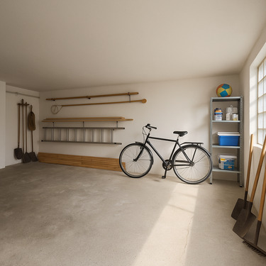 Helle Garage mit großzügigem Abstellbereich - 