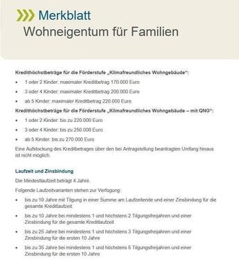 KFW 300 für Familien - 