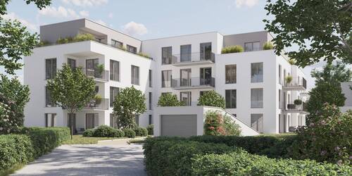 Visualisierung Außenansicht - Ihre neues Zuhause mit Weitblick im Erstbezug mit Dachterrasse.