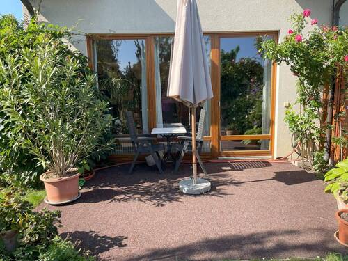 Detailansicht Terrasse - 4 Zimmer Doppelhaushälfte in Heidesee