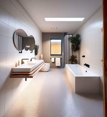 Badezimmer Erdgeschoss Visualisiert - 