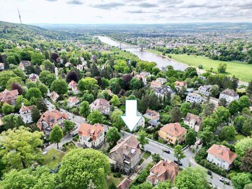 Lage des Hauses am Elbhang - 