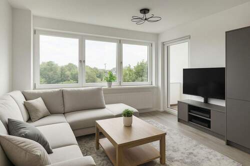 Wohnzimmer mögliche Gestaltung - 4 Zimmer Etagenwohnung zum Kaufen in München