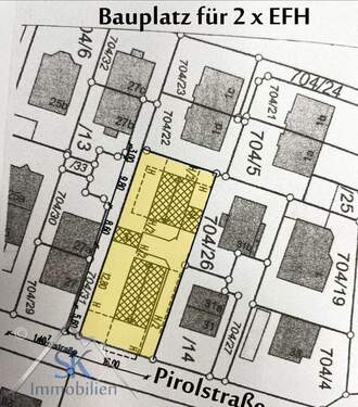 Lageplan mit geplanter Bebauung - 