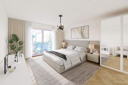 Schlafzimmer Einrichtungsbeispiel - Etagenwohnung mit 147,80 m&sup2; in München zum Kaufen