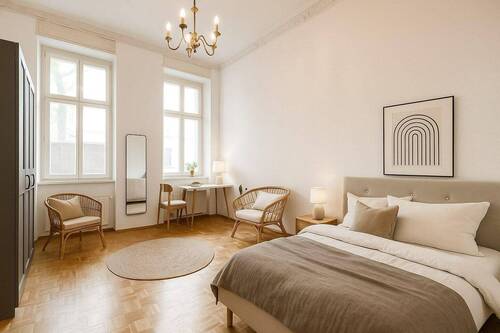 Schlafzimmer (visualisiert) - 3 Zimmer Etagenwohnung in Berlin