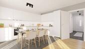 Die offene Wohnküche lädt zum gemeinsamen Kochen e - Einfamilienhaus mit Terrasse, Garten und zwei Außenstellplätze