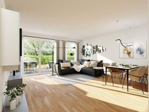 Visualisierung Wohnen 2.jpg - 2 Zimmer Etagenwohnung in Nürnberg