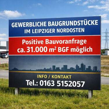 Bild 1 - Gewerbliche Baugrundstücke im Leipziger Nordosten - positive Bauvoranfrage, ca. 31000 m² BGF