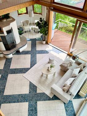 Kamin und Wohnzimmer - 