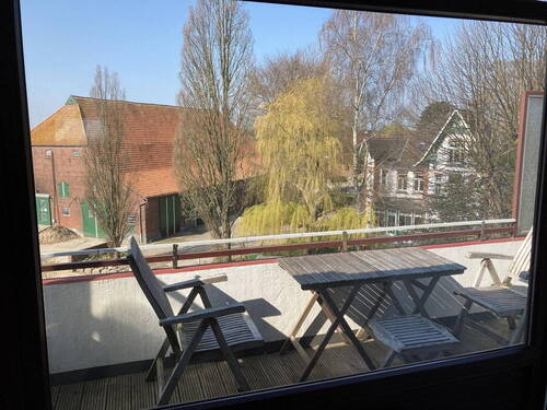 Blick auf den Balkon - 2 Zimmer Etagenwohnung in Dahme