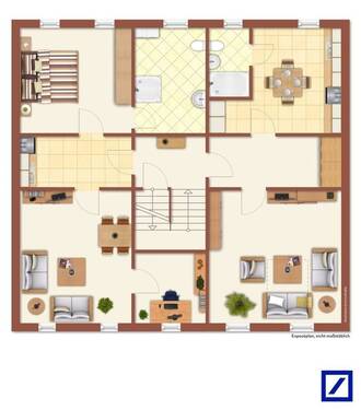 Obergeschoss Beispiel möbliert - 