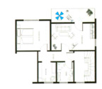 Grundriss 1. OG Wohnung 1 - 