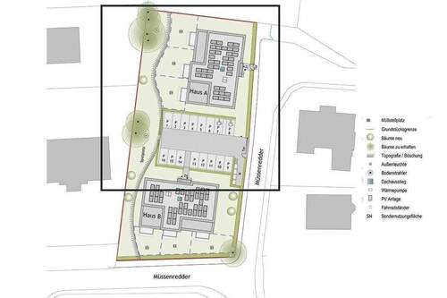 Lageplan Alsterperlen - Terrassenwohnung mit 94,70 m&sup2; in Hamburg zum Kaufen