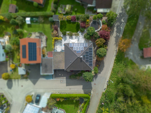 Drohnenansicht - 4 Zimmer Einfamilienhaus in Dietenheim