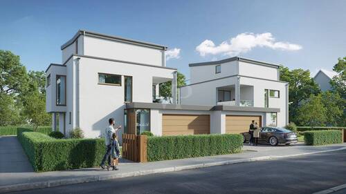 Perspektive Eingang - 6 Zimmer Einfamilienhaus in Gräfelfing