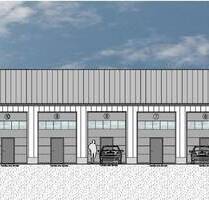 Neue Gewerbehalle mit 54 qm zu vermieten - direkt an der A7 neben McDonalds und Amazon - Herbrechtingen Industriepark