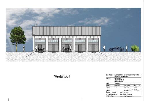 Hallen Westansicht - Halle in Herbrechtingen zur Miete