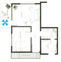 Grundriss 1. OG Wohnung 2 - 