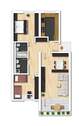 Grundriss mit Einrichtung.jpg - 3 Zimmer Etagenwohnung zur Miete in Nürnberg