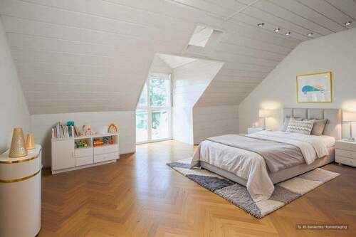 Zimmer 1 Dachgeschoss- visualisiert-Kinderzimmer - 
