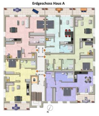 Erdgeschoss Haus A - 