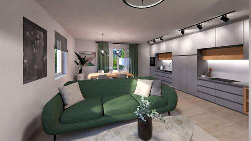 Modernes Wohnzimmer - Einfamilienhaus mit 164,80 m&sup2; in Döbeln zum Kaufen