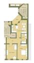 Grundriss - Etagenwohnung mit 83,90 m&sup2; in Leipzig zur Miete