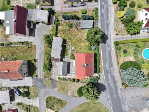 Luftaufnahme - Blick von oben - 3 Zimmer Einfamilienhaus in Demitz-Thumitz / Stacha