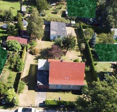 Luftbild, Haus mit Nebengelass - Grundstück in Mühlenbecker Land