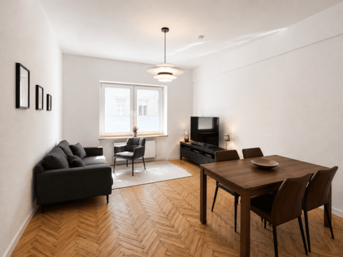 Wohn- und Esszimmer - 2 Zimmer Etagenwohnung in Düsseldorf