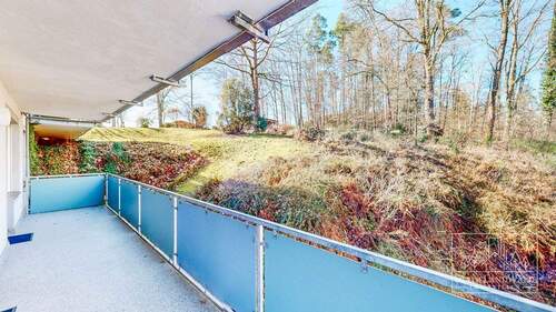 Balkon mit Blick in den Wald - 