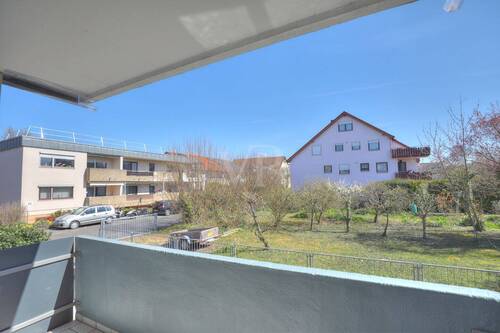 Aussicht Balkon - Etagenwohnung mit 60,30 m&sup2; in Heilbronn zum Kaufen