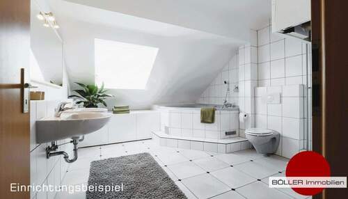 Badezimmer mit Fenster - 