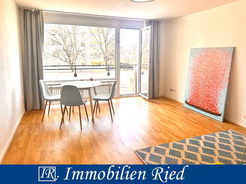 Wohnzimmer - Möblierte, ruhige 2-Zimmer-Wohnung mit super Grundriss im Top-Zustand, sehr gut gelegen in Germering