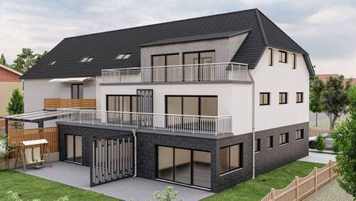Objektansicht - NEUBAU - 4 Zimmer-DG-Wohnung mit großer Dachterrasse in guter Lage - NÜRNBERG-Kettelersiedlung