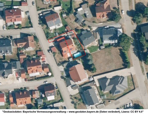 Luftbild - 5 Zimmer Doppelhaushälfte zum Kaufen in Vohburg an der Donau