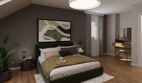 Helles und komfortables Schlafzimmer - 