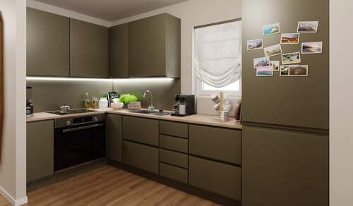 Die offene Wohnküche lädt zum gemeinsamen Kochen e - Reihenmittelhaus mit 109,90 m&sup2; in Zossen zum Kaufen