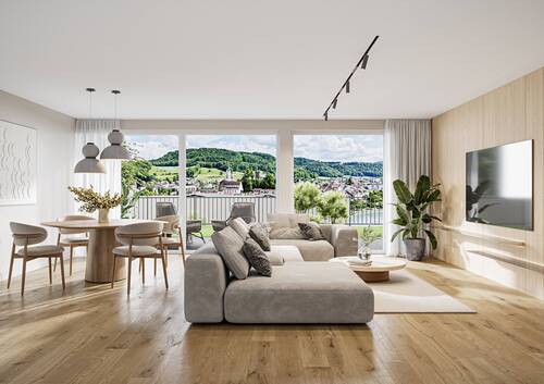 Innenvisualisierung_EG_W05 - EXTRAVAGANT ! ° W05 ° 2.5-ZWG ° EG ° Süd-Ost-West SONVIDA - Dreispitz Laufenburg