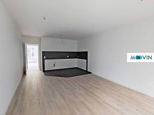 Ansicht III: Wohn- und Esszimmer mit offenem Küchenbereich - Etagenwohnung mit 59,00 m² in Leipzig zur Miete