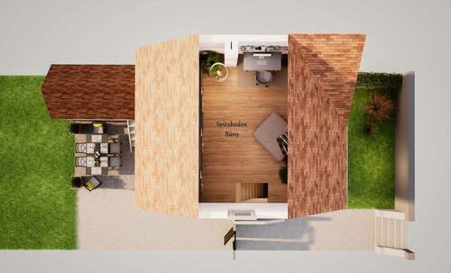 Spitzboden bereits ausgebaut - 