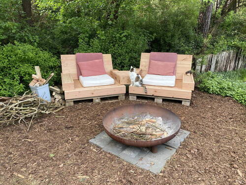 Lounge mit Feuerstelle - 