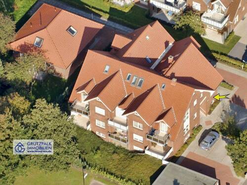 Luftbild: EG-Whg. vorn rechts - 2 Zimmer Etagenwohnung zum Kaufen in Cuxhaven